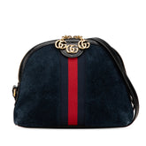 Small Ophidia Suede Dome Crossbody